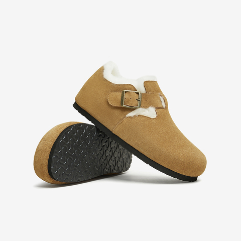 百思图2024冬季新款商场同款复古户外休闲勃肯鞋女单鞋BM309DM4