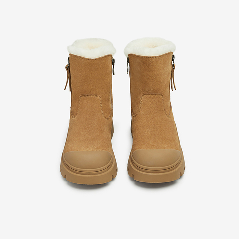 百思图2024冬季新款商场同款户外休闲雪地靴厚底女短靴L5728DD4