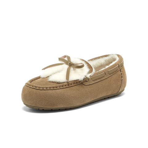 百思图2024冬季新款商场同款户外休闲毛毛鞋平跟女休闲鞋J7675DM4