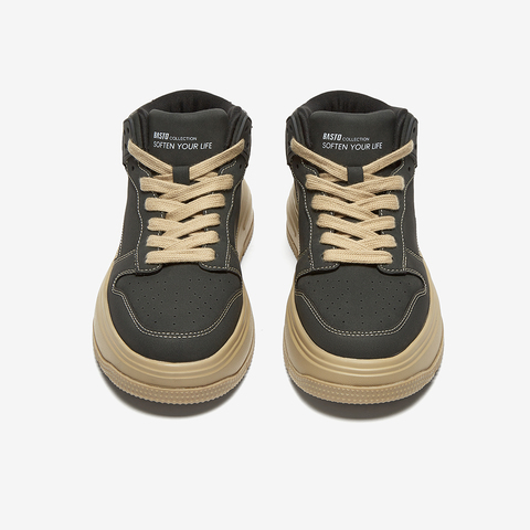 百思图2024冬季新款简约户外街头运动高帮板鞋男休闲鞋S1178DM4