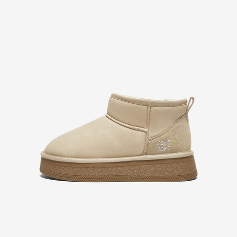 百思图2024冬季新款商场同款时尚户外雪地靴厚底女短靴M5802DD4