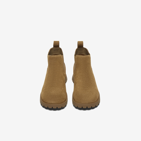 百思图2024冬季新款商场同款复古户外切尔西靴平跟女短靴W0022DD4