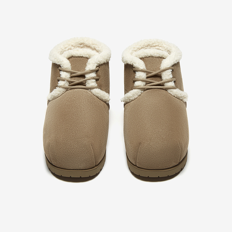 百思图2024冬季新款简约时尚户外休闲雪地靴平跟女短靴J9267DD4