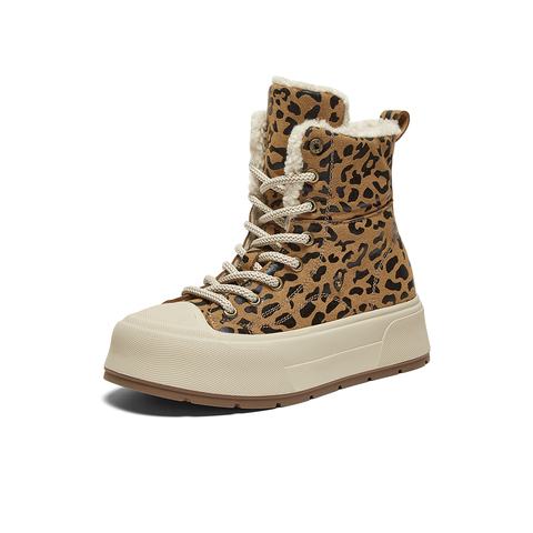 百思图2024冬季新款商场同款运动毛毛鞋厚底圆头女休闲鞋E8615DD4