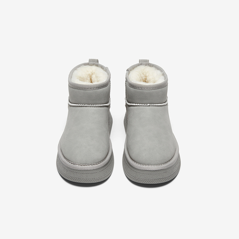 百思图2024冬季新款商场同款时尚户外雪地靴厚底女短靴M5802DD4