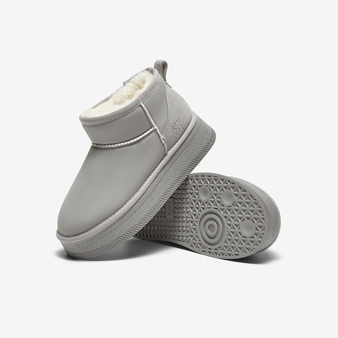 百思图2024冬季新款商场同款时尚户外雪地靴厚底女短靴M5802DD4