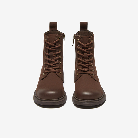 百思图2024冬季新款商场同款简约时尚马丁靴粗跟女短靴U5121DD4