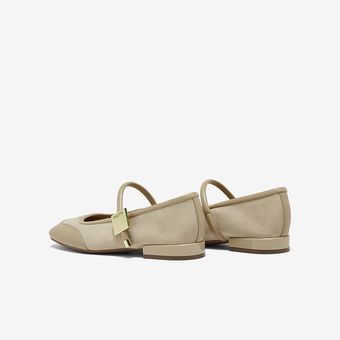 百思图2024春季新款时尚复古法式玛丽珍鞋粗跟方头女单鞋MB317AQ4