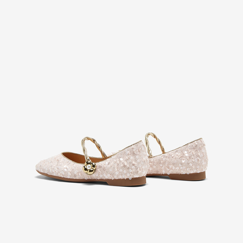 百思图2024春季新款时尚复古法式玛丽珍鞋方跟浅口女单鞋A2381AQ4