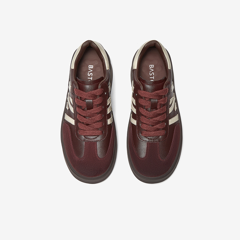 百思图2025春季新款商场同款复古运动德训鞋厚底女休闲鞋I7561AM5