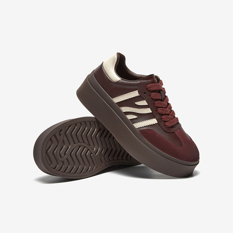 百思图2025春季新款商场同款复古运动德训鞋厚底女休闲鞋I7561AM5