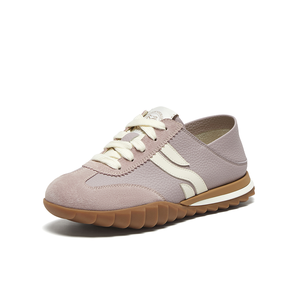 百思图2025春季新款简约户外运动德训鞋平跟女休闲鞋VPI06AM5