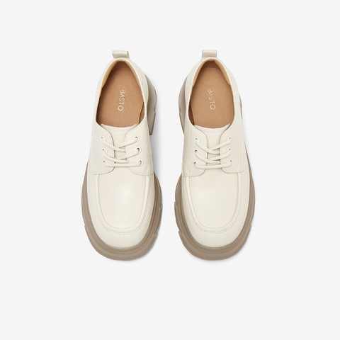 百思图2025春季新款商场同款复古英伦学院牛津鞋女单鞋UMG03AM5