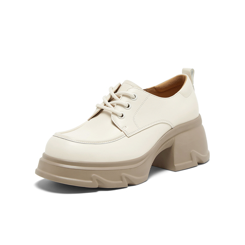 百思图2025春季新款商场同款复古英伦学院牛津鞋女单鞋UMG03AM5