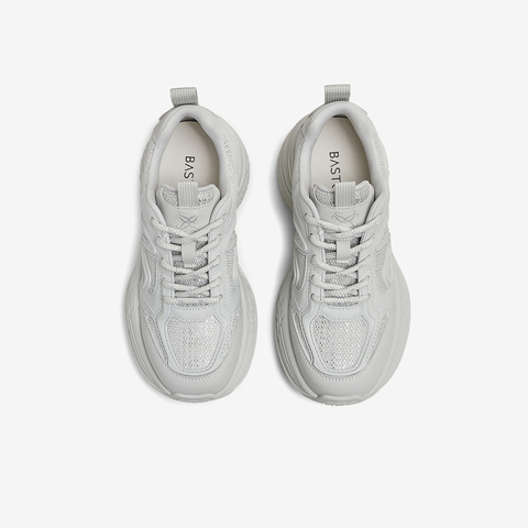 百思图2025春季新款时尚简约街头运动老爹鞋厚底女休闲鞋A9165AM5