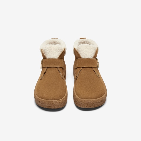 百思图2025春季新款复古休闲户外加绒勃肯鞋厚底女单鞋BG246AD5