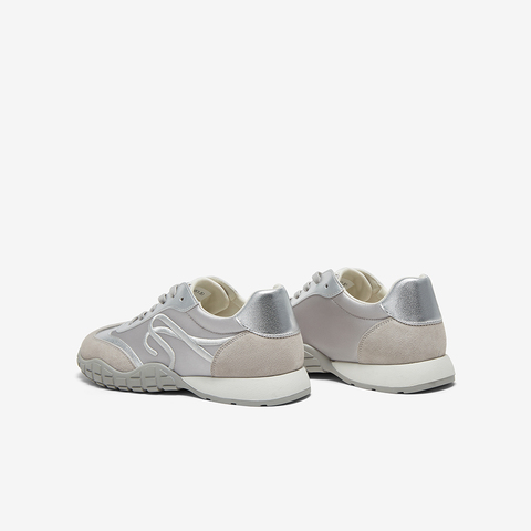 百思图2025春季新款商场同款复古运动德训鞋平跟女休闲鞋UMT10AM5