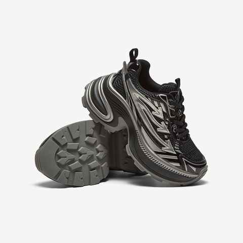 百思图2025春季新款商场同款户外运动老爹鞋厚底女休闲鞋D5210AM5