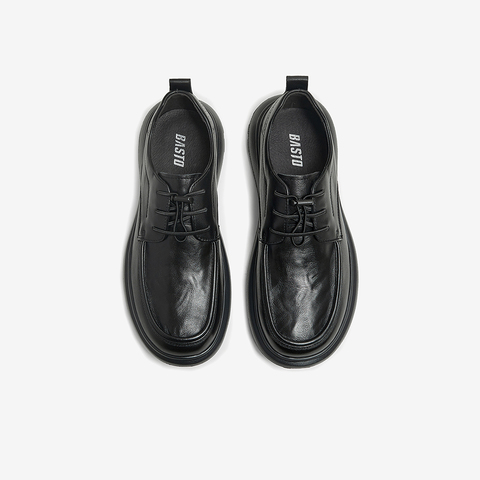 百思图2025春季新款商场同款简约通勤厚底男休闲皮鞋58306AM5