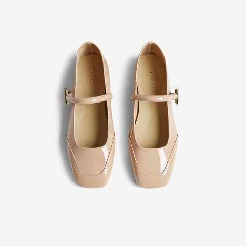 百思图2025春季新款商场同款时尚法式玛丽珍鞋粗跟女单鞋M3173AQ5