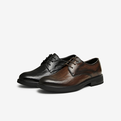 百思图2025春季新款商场同款商务通勤粗跟男正装皮鞋16501AM5