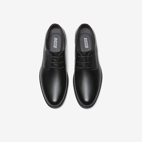 百思图2025春季新款商场同款商务通勤粗跟男正装皮鞋22081AM5