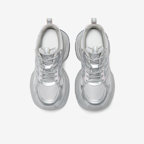 百思图2025春季新款商场同款运动街头老爹鞋厚底女休闲鞋D5219AM5