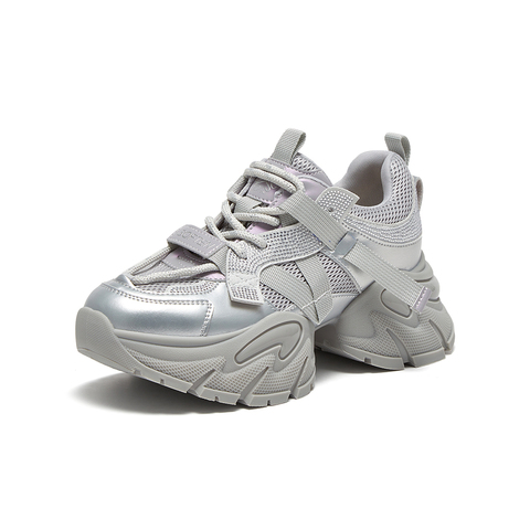 百思图2025春季新款商场同款时髦街头老爹鞋厚底女休闲鞋A8881AM5