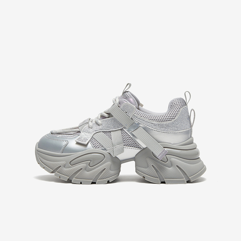 百思图2025春季新款商场同款时髦街头老爹鞋厚底女休闲鞋A8881AM5