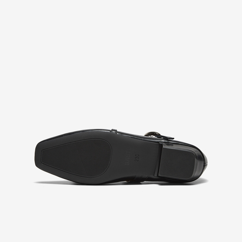 百思图2025春季新款商场同款简约方头玛丽珍鞋粗跟女单鞋M1587AQ5