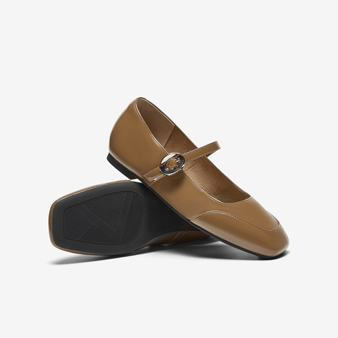 百思图2025春季新款商场同款简约通勤玛丽珍鞋方跟女单鞋M1303AQ5