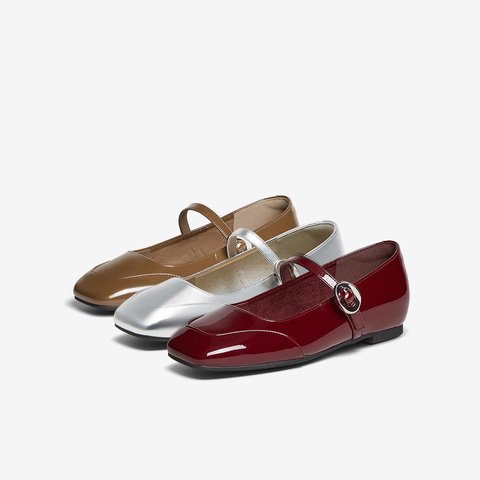 百思图2025春季新款商场同款简约通勤玛丽珍鞋方跟女单鞋M1303AQ5