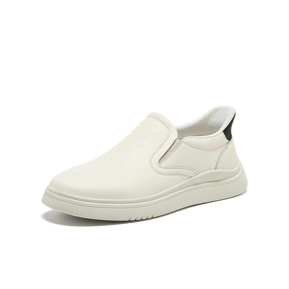 百思图2025春季新款简约通勤乐福鞋一脚蹬厚底男休闲鞋15032AM5