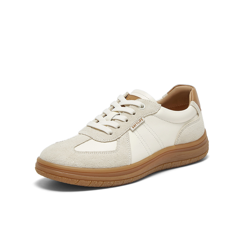 百思图2025春季新款商场同款复古运动德训鞋平跟女休闲鞋VWH26AM5