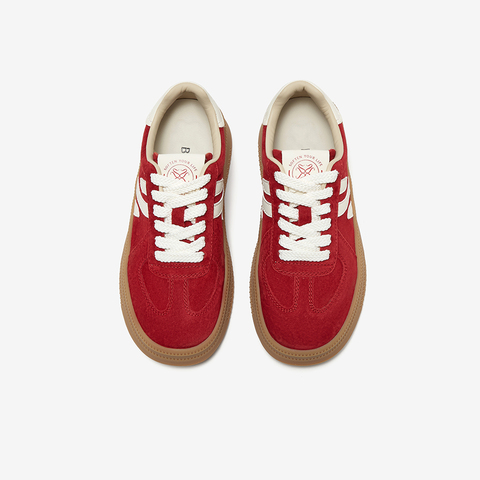 百思图2025春季新款商场同款时尚复古德训鞋厚底女休闲鞋I0906AM5