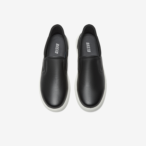 百思图2025春季新款简约通勤乐福鞋一脚蹬厚底男休闲鞋15032AM5