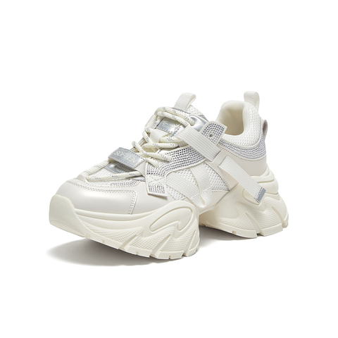 百思图2025春季新款商场同款时髦街头老爹鞋厚底女休闲鞋A8881AM5