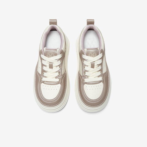 百思图2025春季新款商场同款街头运动板鞋厚底女休闲鞋X0061AM5