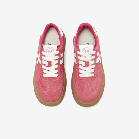 百思图2025春季新款商场同款时尚复古德训鞋厚底女休闲鞋I0906AM5