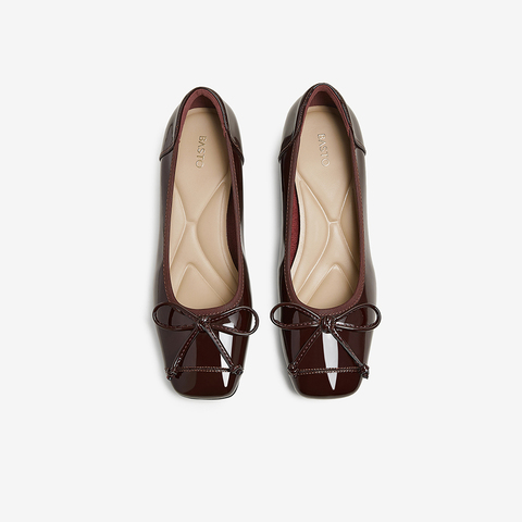 百思图2025春季新款商场同款时髦蝴蝶结粗跟方头女单鞋W6791AQ5