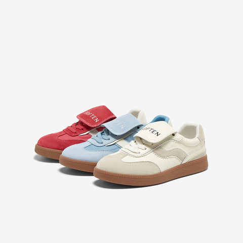 百思图2025春季新款复古户外运动德训鞋平跟女休闲鞋BG355AM5