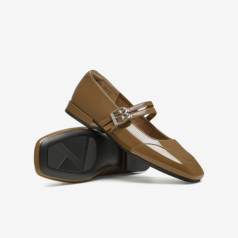 百思图2025春季新款商场同款简约法式玛丽珍鞋粗跟女单鞋M1335AQ5