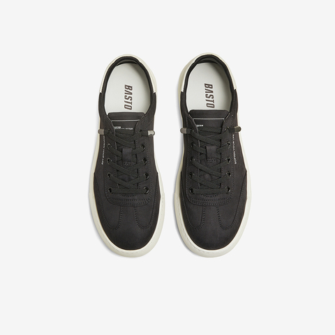 百思图2025春季新款商场同款简约运动布鞋平跟男休闲鞋W9660AM5