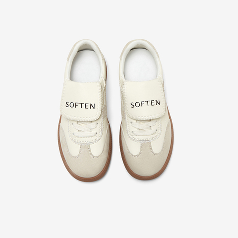 百思图2025春季新款复古户外运动德训鞋平跟女休闲鞋BG355AM5