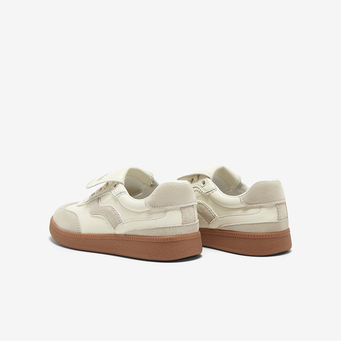 百思图2025春季新款复古户外运动德训鞋平跟女休闲鞋BG355AM5