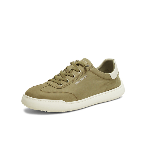 百思图2025春季新款商场同款简约运动布鞋平跟男休闲鞋W9660AM5