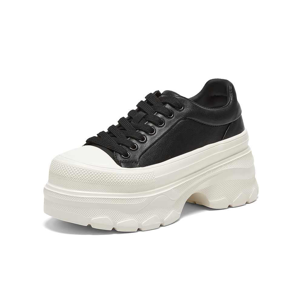 百思图2025春季新款商场同款时髦运动板鞋厚底女休闲鞋BG356AM5