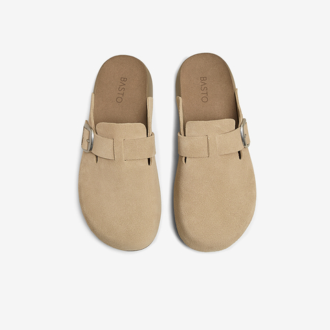 百思图2025夏季新款商场同款复古休闲勃肯鞋平跟女单鞋A9080BH5