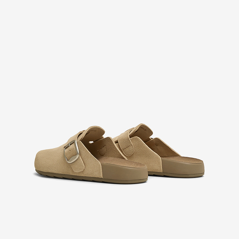 百思图2025夏季新款商场同款复古休闲勃肯鞋平跟女单鞋A9080BH5