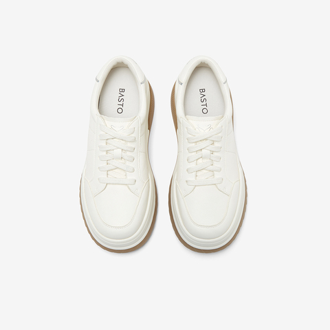 百思图2025春季新款商场同款户外运动板鞋厚底女休闲鞋UQI04AM5